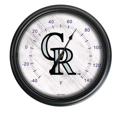 Colorado Rockies Logo LED Thermometer | MLB LED Outdoor Thermometer