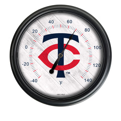 Minnesota Twins Logo LED Thermometer | MLB LED Outdoor Thermometer