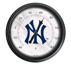 New York Yankees Logo LED Thermometer | MLB LED Outdoor Thermometer