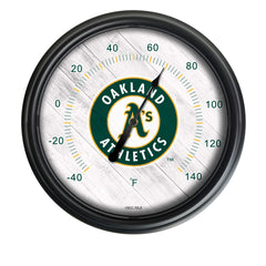 Oakland Athletics Logo LED Thermometer | MLB LED Outdoor Thermometer
