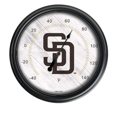 San Diego Padres Logo LED Thermometer | MLB LED Outdoor Thermometer