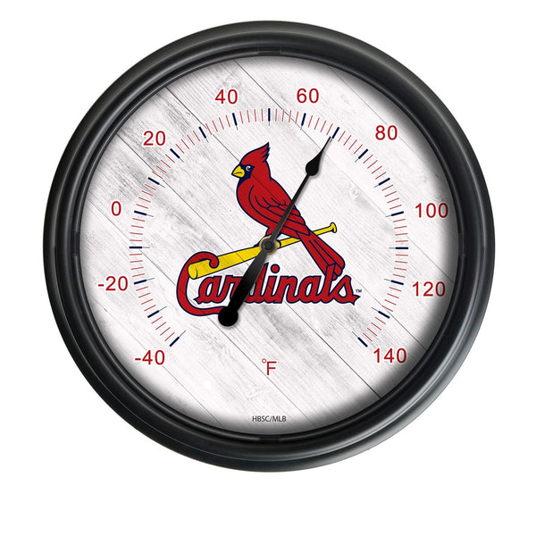 St. Louis Cardinals Logo LED Thermometer, MLB LED Outdoor Thermometer