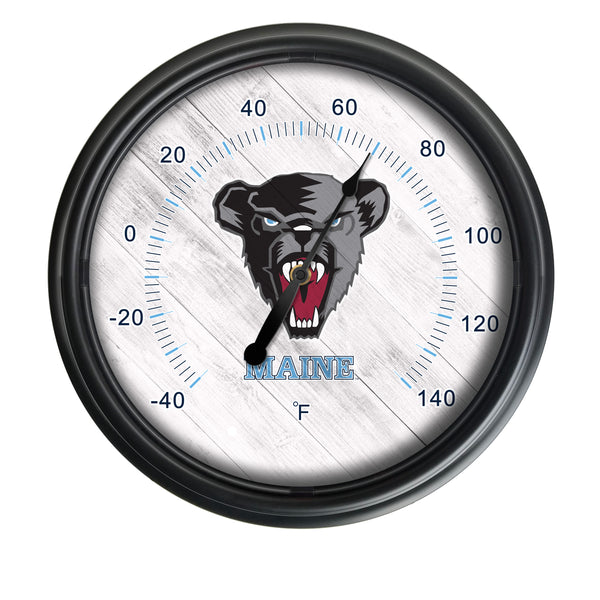University of Maine Logo LED Thermometer | LED Outdoor Thermometer