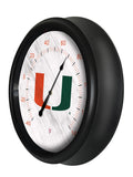 University of Miami Logo LED Thermometer | LED Outdoor Thermometer