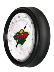 National Hockey Leagues Minnesota Wild Indoor/Outdoor Thermometer with LED Lights Side View