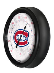 National Hockey Leagues Montreal Canadians Indoor/Outdoor Thermometer with LED Lights Side View