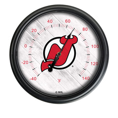 National Hockey Leagues New Jersey Devils Indoor/Outdoor Thermometer with LED Lights