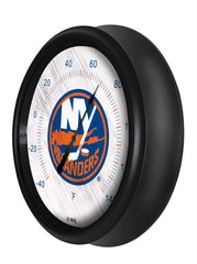 National Hockey Leagues New York Islanders Indoor/Outdoor Thermometer with LED Lights Side View