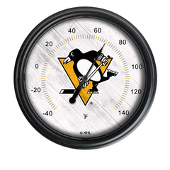 National Hockey Leagues Pittsburgh Penguins Indoor/Outdoor Thermometer with LED Lights