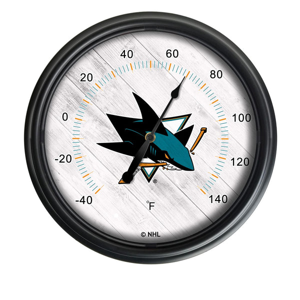 San Jose Sharks Logo LED Thermometer | LED Outdoor Thermometer