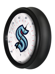 National Hockey Leagues Seattle Kraken Indoor/Outdoor Thermometer with LED Lights Side View