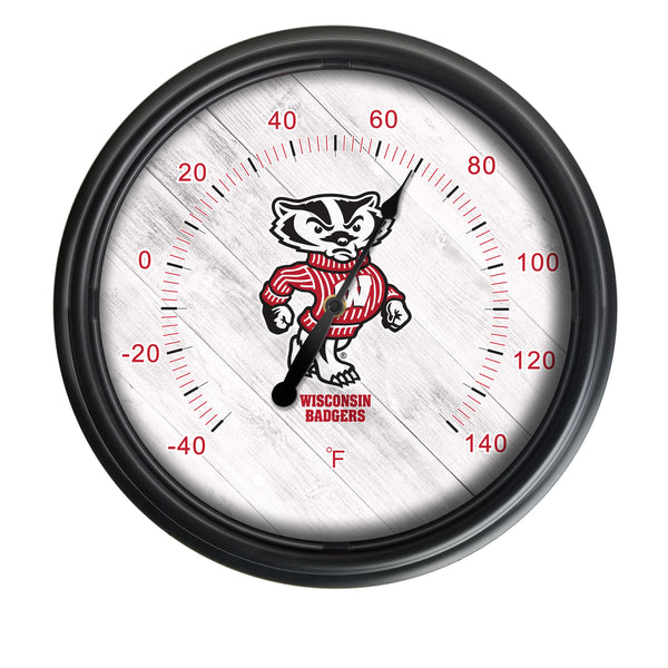 University of Wisconsin (Badger) LED Thermometer | LED Outdoor Thermometer