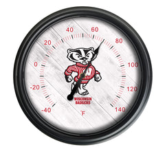 University of Wisconsin (Badger) Officially Licensed Logo Indoor - Outdoor LED Thermometer