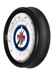 National Hockey Leagues Winnipeg Jets Indoor/Outdoor Thermometer with LED Lights Side View