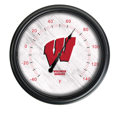 University of Wisconsin (W) Officially Licensed Logo Indoor - Outdoor LED Thermometer