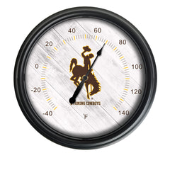 University of Wyoming Officially Licensed Logo Indoor - Outdoor LED Thermometer