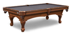 Holland Gameroom Pool Table, Billiard Table, Chardonnay Finish Bankers Grey Cloth