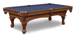 Elite-Pro Cadet Blue Non-Logo Billiard Cloth on a Chardonnay Finish  Pool Table
