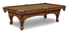 Elite-Pro Camel Non-Logo Billiard Cloth on a Chardonnay Finish Pool Table