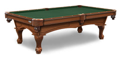 Elite-Pro Spruce Non-Logo Billiard Cloth on a Chardonnay Finish Pool Table