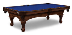 Elite-Pro Euro Blue Non-Logo Billiard Cloth on Navajo Pool Table