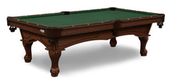 Elite-Pro Spruce Non-Logo Billiard Cloth on a Navajo Finish Pool Table