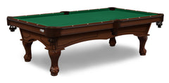 Elite-Pro Tournament Green Non-Logo Billiard Cloth on a Navajo Finish Pool Table