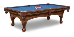 United States Coast Guard Officially Licensed Billiard Table in Chardonnay Finish with Logo Cloth & Claw Legs