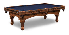 United States Coast Guard Officially Licensed Billiard Table in Chardonnay Finish with Plain Cloth & Claw Legs