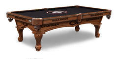 Georgia Bulldogs Officially Licensed Billiard Table in Chardonnay Finish with Logo Cloth & Claw Legs