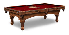 Indian Motorcycle Officially Licensed Billiard Table in Chardonnay Finish with Logo Cloth & Claw Legs