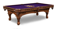 LSU Tigers Officially Licensed Billiard Table in Chardonnay Finish with Logo Cloth & Claw Legs
