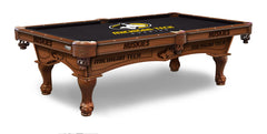 MTU Huskies Officially Licensed Billiard Table in Chardonnay Finish with Logo Cloth & Claw Legs
