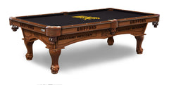 MWSU Griffons Officially Licensed Billiard Table in Chardonnay Finish with Logo Cloth & Claw Legs