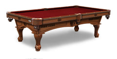 Montana Griz Officially Licensed Billiard Table in Chardonnay Finish with Plain Cloth & Claw Legs