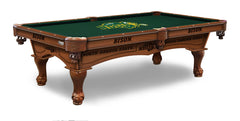 NDSU Bison Officially Licensed Billiard Table in Chardonnay Finish with Logo Cloth & Claw Legs