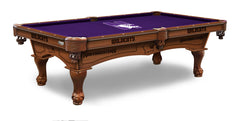 Northwestern University Officially Licensed Billiard Table in Chardonnay Finish with Logo Cloth & Claw Legs