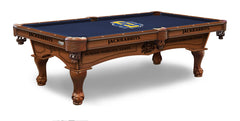 SDSU Jackrabbits Officially Licensed Billiard Table in Chardonnay Finish with Logo Cloth & Claw Legs  