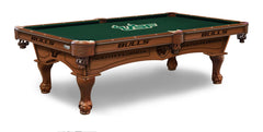 USF Bulls Officially Licensed Billiard Table in Chardonnay Finish with Logo Cloth and Claw Legs
