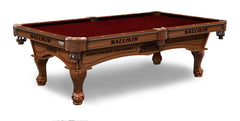 SIU Salukis Officially Licensed Billiard Table in Chardonnay Finish with Plain Cloth & Claw Legs