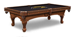 University of Southern Miss Officially Licensed Billiard Table in Chardonnay Finish with Logo Cloth & Claw Legs