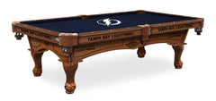 Tampa Bay Lightning 2020 Stanley Cup Champions Officially Licensed Billiard Table in Chardonnay Finish with Logo Cloth & Claw Legs