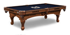 Utah State University Officially Licensed Billiard Table in Chardonnay Finish with Logo Cloth & Claw Legs