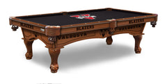 Valdosta State Blazers Officially Licensed Billiard Table in Chardonnay Finish with Logo Cloth & Claw Legs