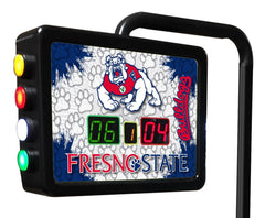 Fresno State University Bulldogs Logo Electronic Shuffleboard Table Scoring Unit Close Up