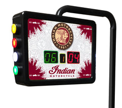 Indian Motorcycle Logo Electronic Shuffleboard Table Scoring Unit Close Up