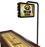 Iowa Hawkeyes Laser Engraved Shuffleboard Table | Game Room Tables