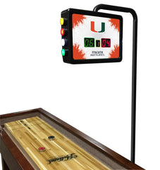Miami Hurricanes Electronic Shuffleboard Table Scoreboard