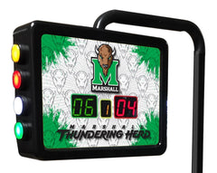 Marshall University Thundering Herd Logo Electronic Shuffleboard Table Scoring Unit Close Up