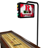 Rutgers Scarlet Knights Shuffleboard Table | Laser Engraved Logo Shuffleboard Table